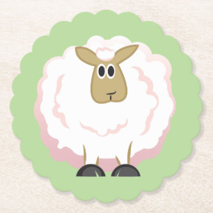 Fluffy White Sheep Untersetzer