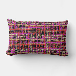 Fluffy Woven Fabric Graphic Red Lendenkissen