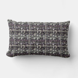 Fluffy Woven Graphic Fabric Gray Lendenkissen