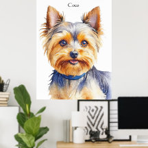 Fluffy Yorkshire Terrier Soft und Gentle Dog Art