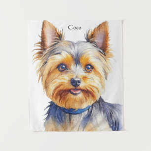 Fluffy Yorkshire Terrier Soft und Gentle Dog Art Wandteppich