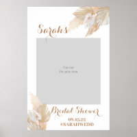 FluffyPampas Grass Brautparty Foto Prop Poster