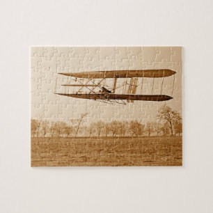 Flug 85 Orville Wright Bi-Flugzeug C 1904 Sepia Ji Puzzle