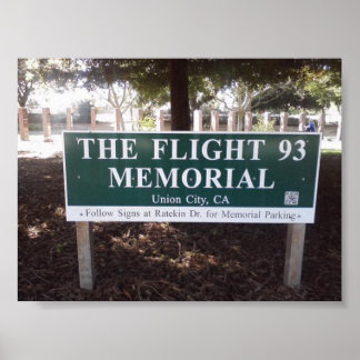 Flug 93 Memorial Sign Poster