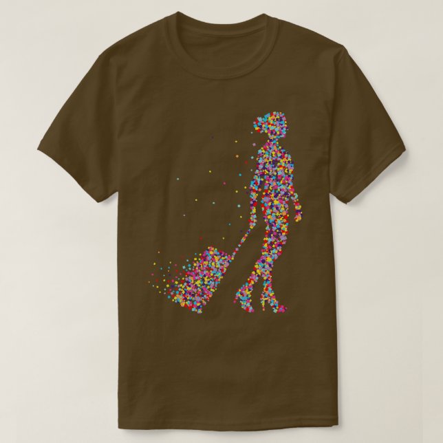 Flug Attendant Stewardess Profession T-Shirt (Design vorne)