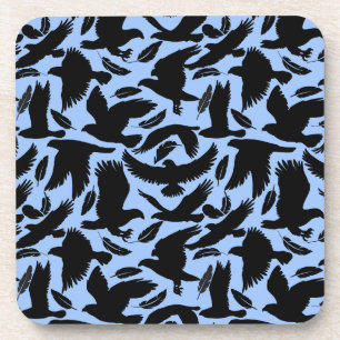 Flug der Adler schwarz.w L Blue BG Getränkeuntersetzer