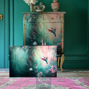 Flug des Hummingbird-Blumengartens Seidenpapier