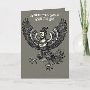 Flug des menschlichen Adlers Garuda Karte