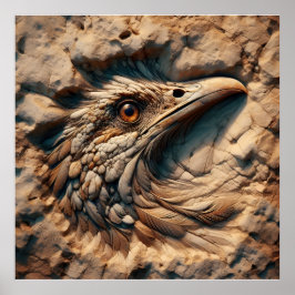 Flug durch den Sand der Zeit - Abstrakte Kunst Poster