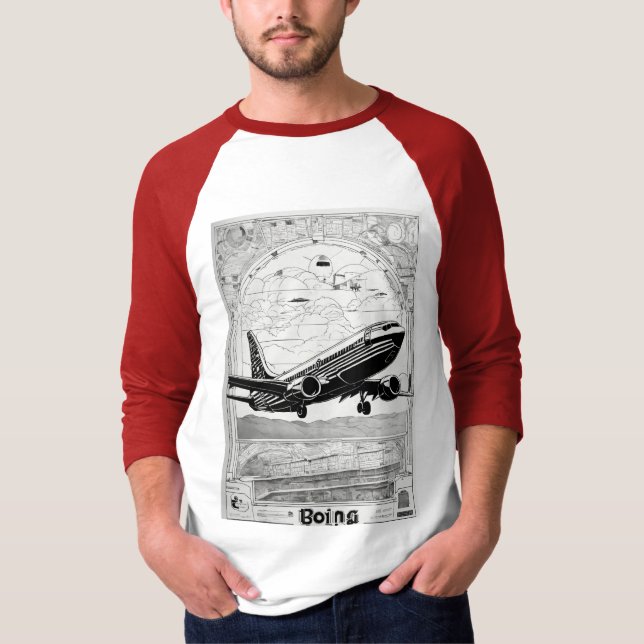 Flug durch die Zeit: T - Shirt Fluggeschichte (Vorderseite)