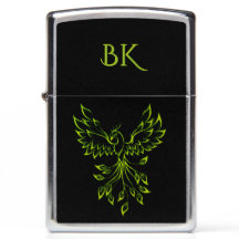 Flug eines Phoenix Green Mit Monogramm