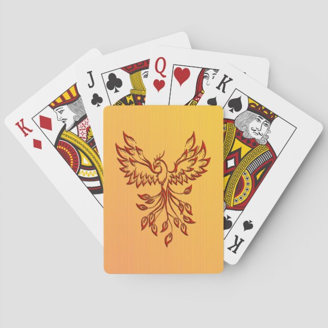 Flug eines Phönix Spielkarten (Rückseite)