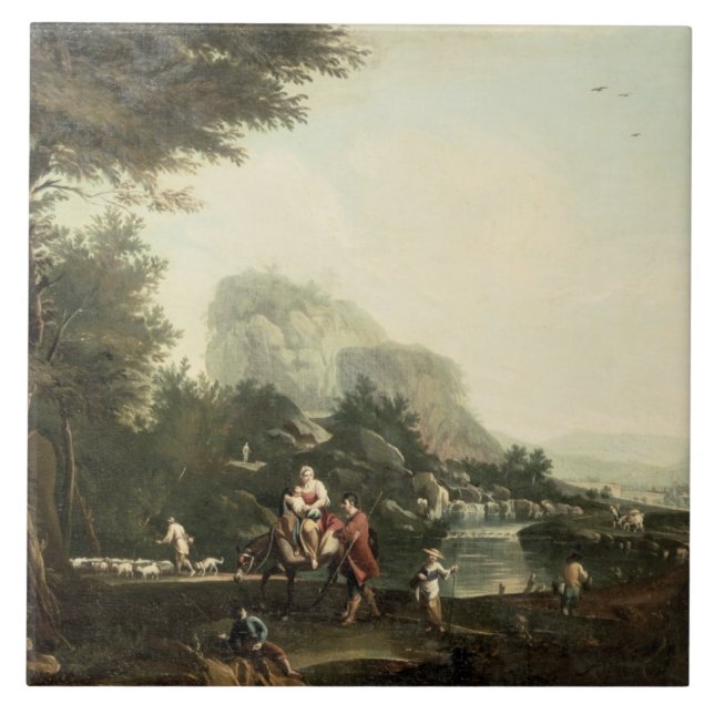 Flug in Ägypten Fliese (Vorderseite)