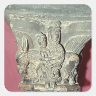 Flug in Ägypten-Hauptstadt Quadratischer Aufkleber