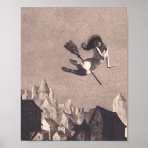 Flug in den Sabbat William Mortensen Poster