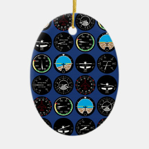 Flug-Instrumente Keramik Ornament