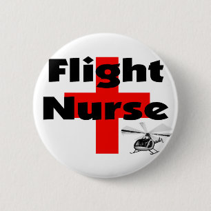 "Flug-Krankenschwester-" einzigartige Button