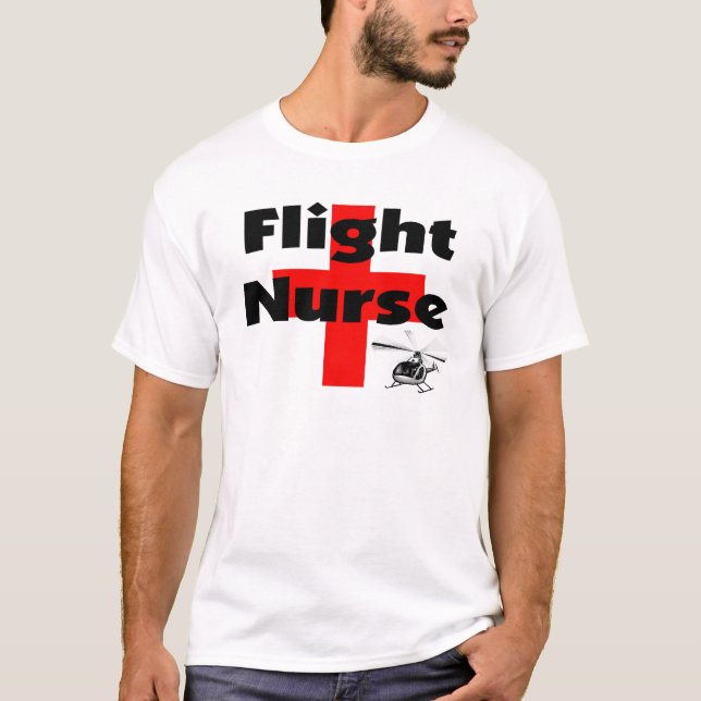 "Flug-Krankenschwester-" einzigartige T-Shirt (Vorderseite)
