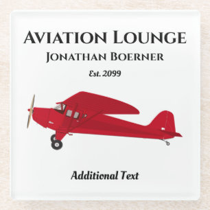 Flug Lounge Vintage Flugzeug Glasuntersetzer
