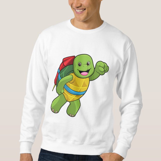 Flug mit Rakete Sweatshirt (Vorderseite)