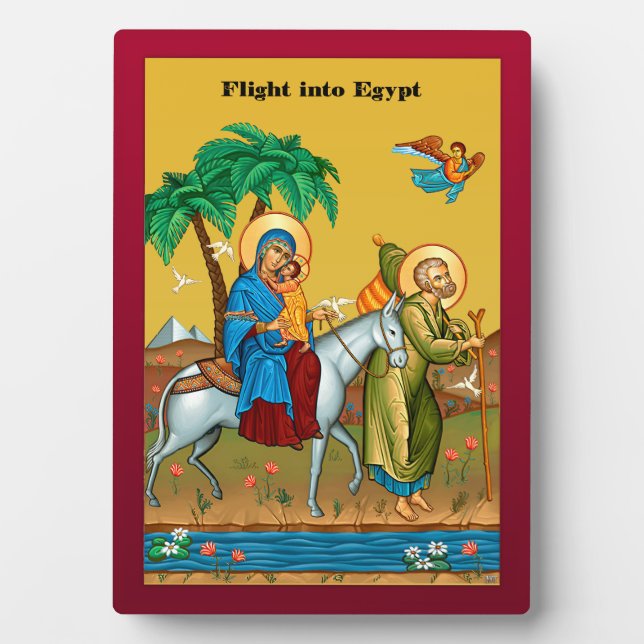 Flug nach Ägypten Fotoplatte (Vorderseite)