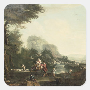 Flug nach Ägypten Quadratischer Aufkleber