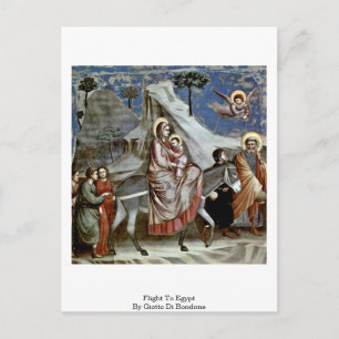 Flug nach Ägypten von Giotto Di Bondone Postkarte