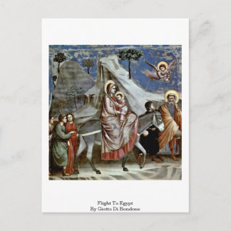 Flug nach Ägypten von Giotto Di Bondone Postkarte