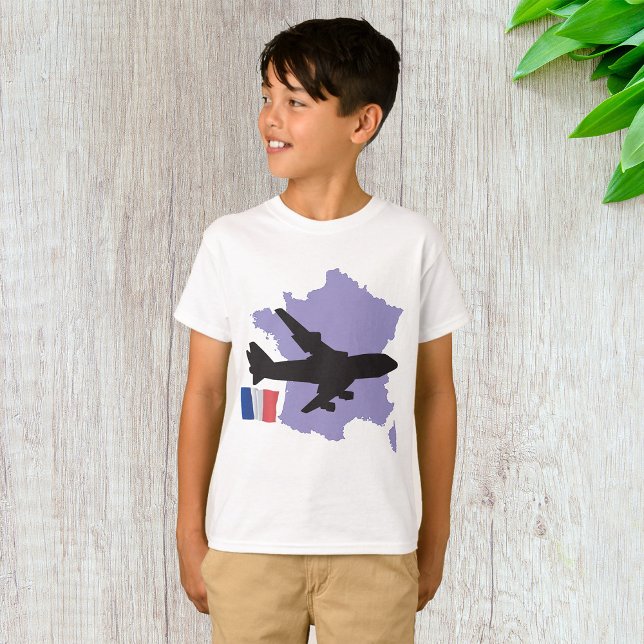 Flug nach Frankreich T-Shirt (Von Creator hochgeladen)