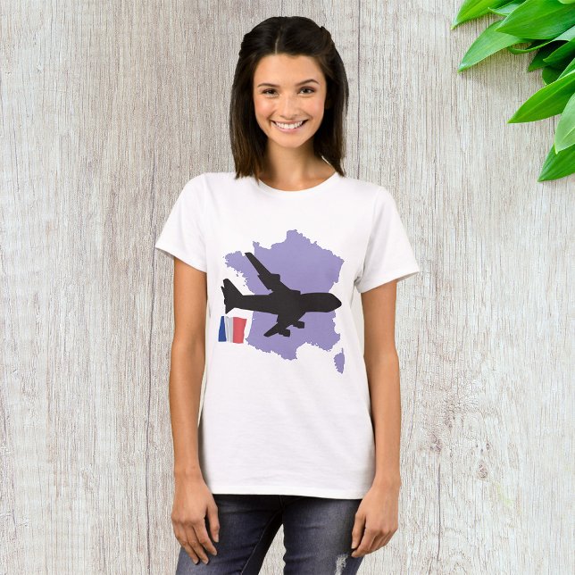 Flug nach Frankreich T-Shirt (Von Creator hochgeladen)