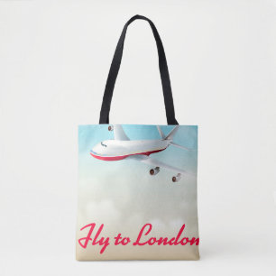 Flug nach London Flugzeugposter