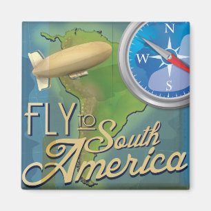 Flug nach Südamerika Magnet