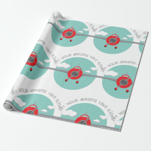 Flug nehmen geschenkpapier