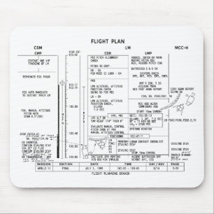 Flug-Plan Apollo 11 Mousepad