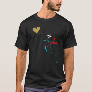 Flug Reise Bahamas Karibik Thema Familie Freunde T-Shirt