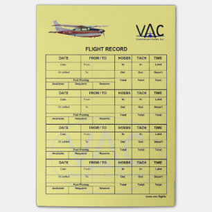 Flug Rekord-N777WL Posten-it® merkt 4 x 6 Post-it Klebezettel