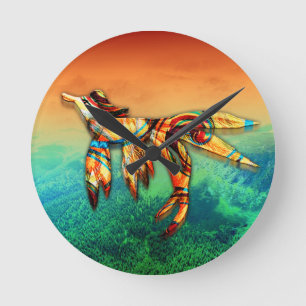 Flug Runde Wanduhr