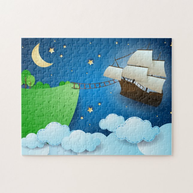 Flug Schiff bei der Anlandung Puzzle (Horizontal)