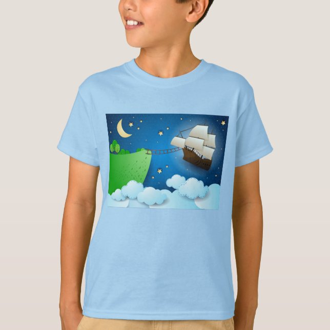 Flug Schiff bei der Anlandung T-Shirt (Vorderseite)