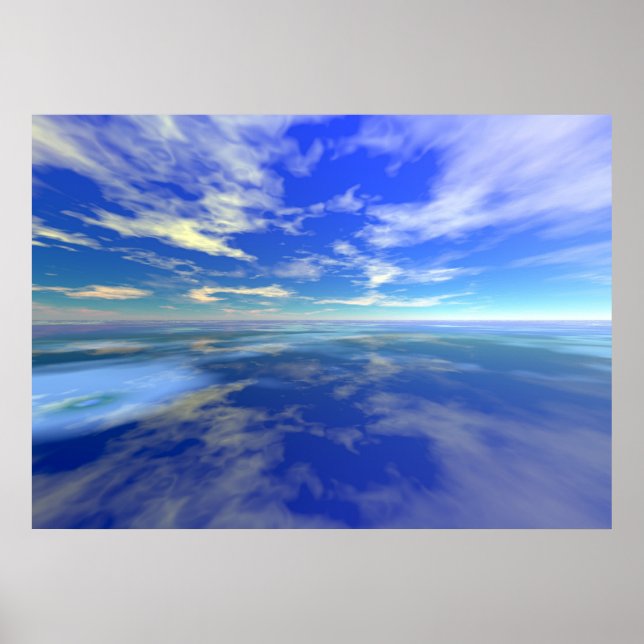 Flug über Wasser Poster (Vorne)