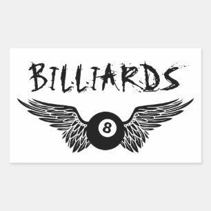 Flugachtball-Billard Rechteckiger Aufkleber