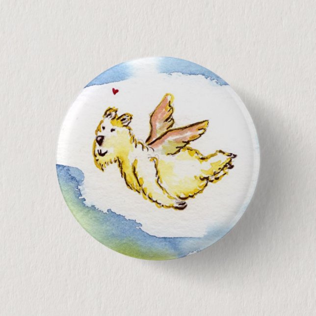 Flugbär in der Liebe Button (Vorderseite)