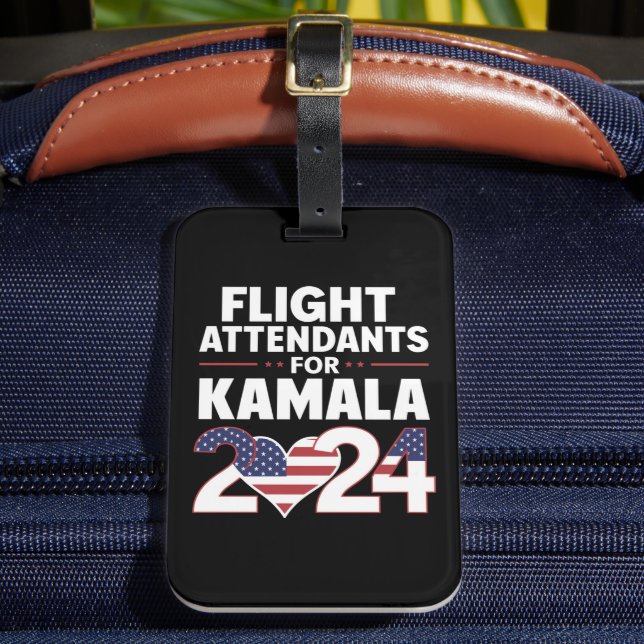 Flugbegleiter für die Wahl Kamala Harris 2024 Gepäckanhänger (Vorderseite Insitu 2)