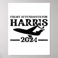 Flugbegleiter für die Wahl Kamala Harris 2024