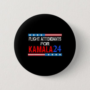 Flugbegleiter für Kamala Harris 2024 Button