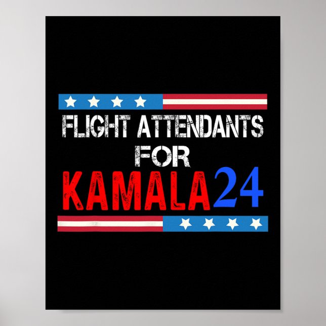 Flugbegleiter für Kamala Harris 2024 Poster (Vorne)
