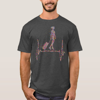 Flugbegleiter Heartbeat Stewardess T-Shirt