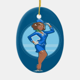 Flugbegleiter Keramik Ornament