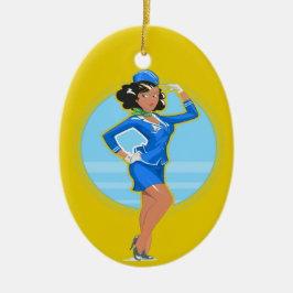 Flugbegleiter Keramik Ornament