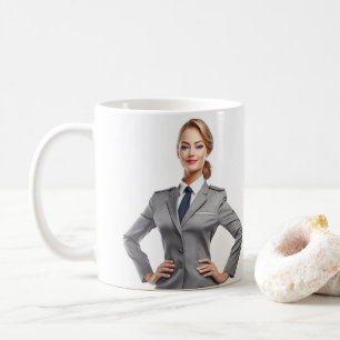 Flugbegleiter personalisiertes Mug-Geschenk Kaffeetasse